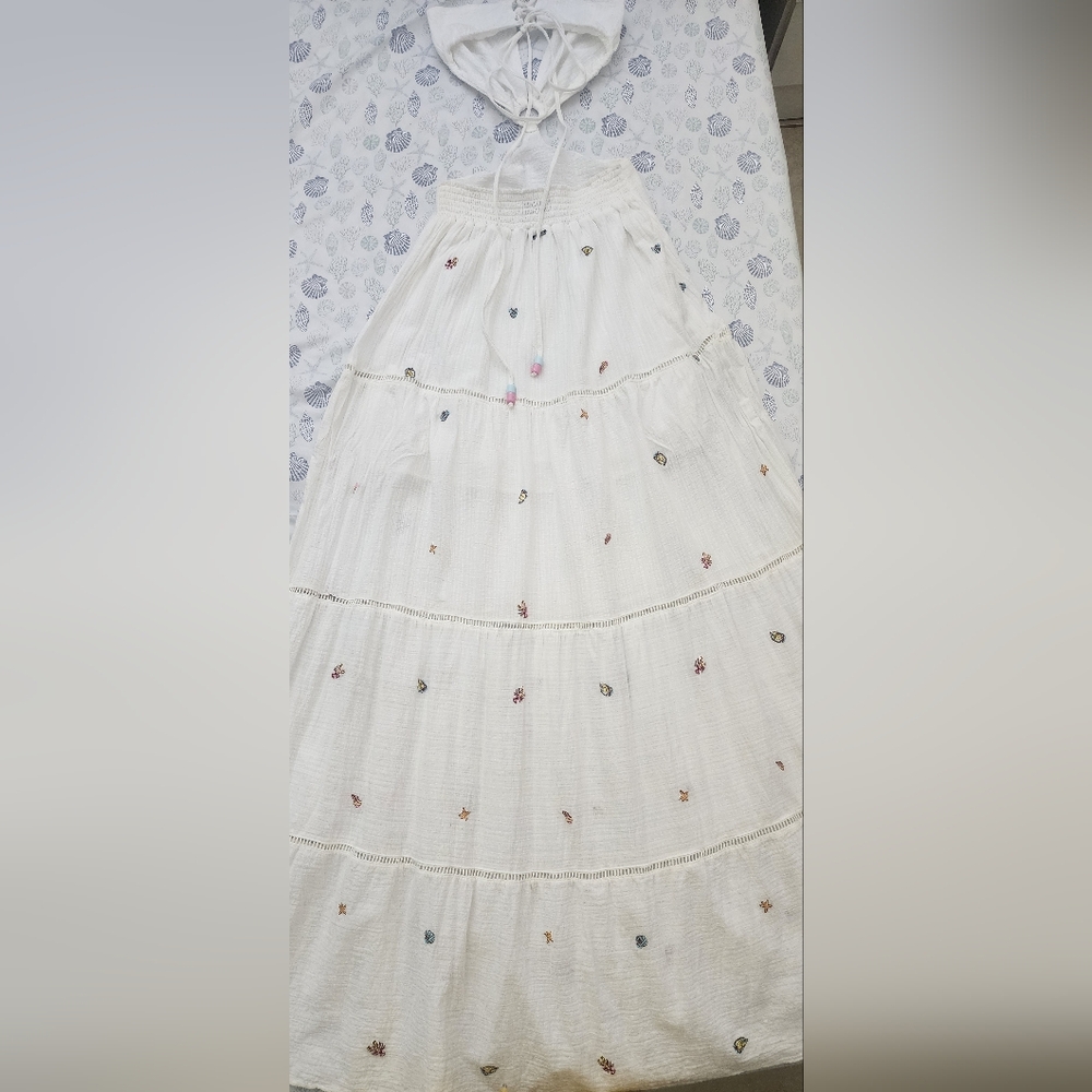 Maaji White Embellished Tiered Maxi Dress - Picture 5 of 11